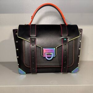 Michael Kors Black RARE Manhattan Satchel: Multicolor Women's Bag